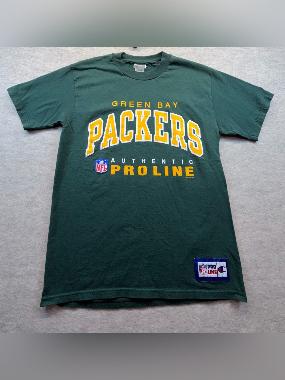 Vintage 1996 Green Bay Packers Champion Authentic Pro Line T-Shirt Medium NFL